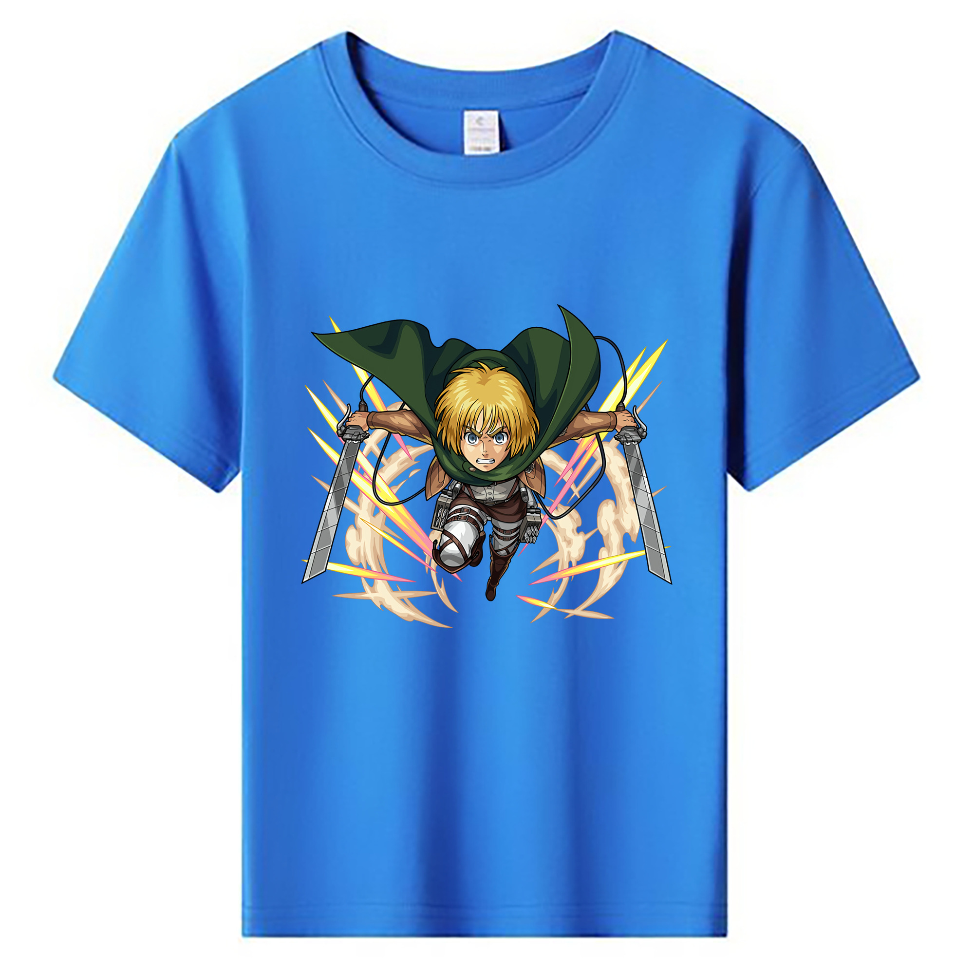 （画像用） 進撃の巨人 アルミン·アルレルト Attack on Titan Armin Arlert 綿100％キッズTシャツ（フロントプリント）